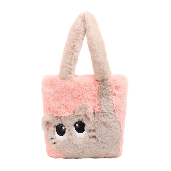 画像2: Cat Fluffy Collar Large Capacity Tote Shoulder Bag　キャットモコモコラージキャパシティートートショルダーバッグ (2)
