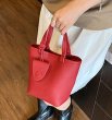画像7: Leather Portable Bucket Tote Shoulder Crossbody Bag　レザーポータブルバケットトートショルダークロスボディバッグ (7)