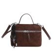 画像1: Square Box Suede Tote Shoulder Crossbody Bag　スクエアボックススエードトートショルダークロスボディバッグ (1)