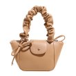画像1: Gathered Handle Leather Tote Shoulder Bag　ギャザーハンドルレザートートショルダーバッグ (1)