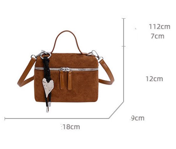 画像16: Square Box Suede Tote Shoulder Crossbody Bag　スクエアボックススエードトートショルダークロスボディバッグ (16)