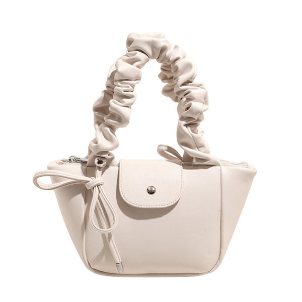 画像2: Gathered Handle Leather Tote Shoulder Bag　ギャザーハンドルレザートートショルダーバッグ (2)