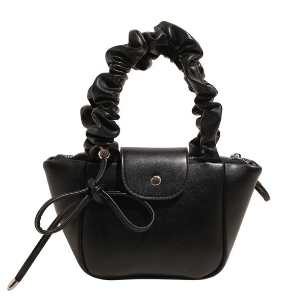 画像5: Gathered Handle Leather Tote Shoulder Bag　ギャザーハンドルレザートートショルダーバッグ (5)