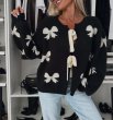 画像8: Ribbon short cardigan knit sweater　リボンショート丈カーディガンニットセーター　ニット (8)