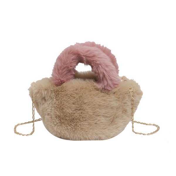 画像4: Fur Tote Shoulder Crossbody Bag　モコモコファーミニトートショルダークロスボディバッグ (4)