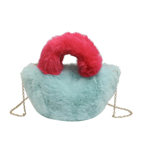 画像7: Fur Tote Shoulder Crossbody Bag　モコモコファーミニトートショルダークロスボディバッグ (7)