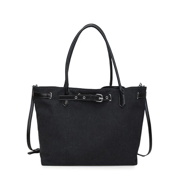 画像2: Large Capacity Canvas Belt Tote Shoulder Bag　ラージキャパシティーキャンバスベルトトートショルダーバッグ (2)