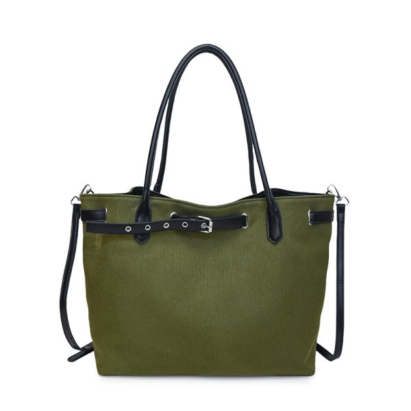 画像4: Large Capacity Canvas Belt Tote Shoulder Bag　ラージキャパシティーキャンバスベルトトートショルダーバッグ (4)