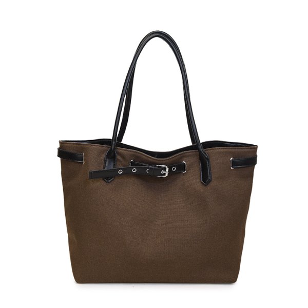 画像1: Large Capacity Canvas Belt Tote Shoulder Bag　ラージキャパシティーキャンバスベルトトートショルダーバッグ (1)