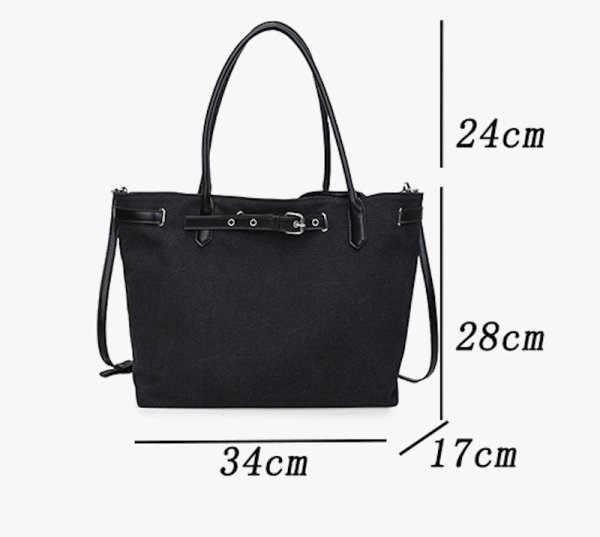 画像8: Large Capacity Canvas Belt Tote Shoulder Bag　ラージキャパシティーキャンバスベルトトートショルダーバッグ (8)