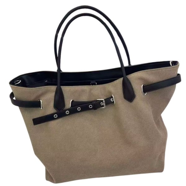画像7: Large Capacity Canvas Belt Tote Shoulder Bag　ラージキャパシティーキャンバスベルトトートショルダーバッグ (7)