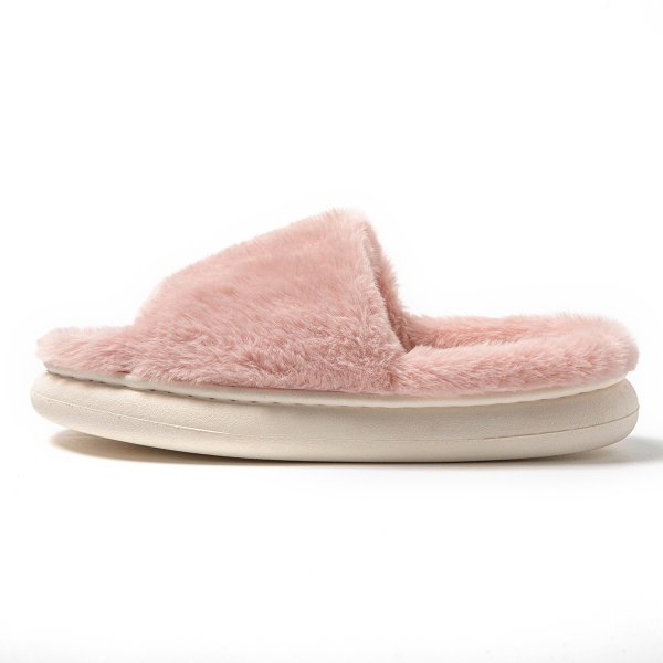 画像4: Unisex thick-soled fluffy fur slippers sandal 　男女兼用厚底ラバープラットフォームモコモコファーサンダル　スリッパ (4)