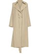 画像6: Women's Detachable hood, khaki-colored long belted coat jacket　取り外し可能フード付きロングベルトコートジャケットトレンチコート (6)
