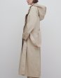 画像3: Women's Detachable hood, khaki-colored long belted coat jacket　取り外し可能フード付きロングベルトコートジャケットトレンチコート (3)