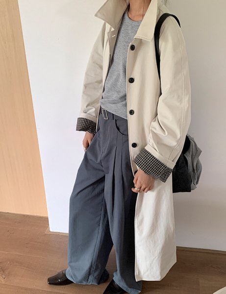 画像4: Women's A-line Loose fit Lapel-style casual long coat jacket　Aライン ルーズ ラペルカジュアルロングローラーコートジャケット (4)