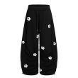 画像1: Flower motif sweatpants dance pants　フラワーモチーフ スウェット ワイド パンツスダンスパンツ (1)