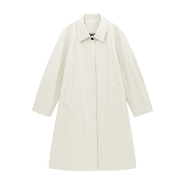 画像2: Women's A-line Loose fit Lapel-style casual long coat jacket　Aライン ルーズ ラペルカジュアルロングローラーコートジャケット (2)