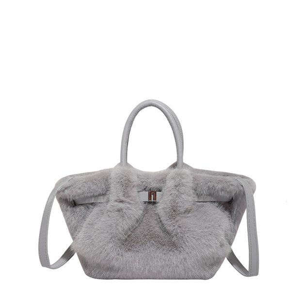 画像5: Dumpling-shaped fur tote shoulder crossbody bag　ダンプリングファートートショルダーバッグ (5)