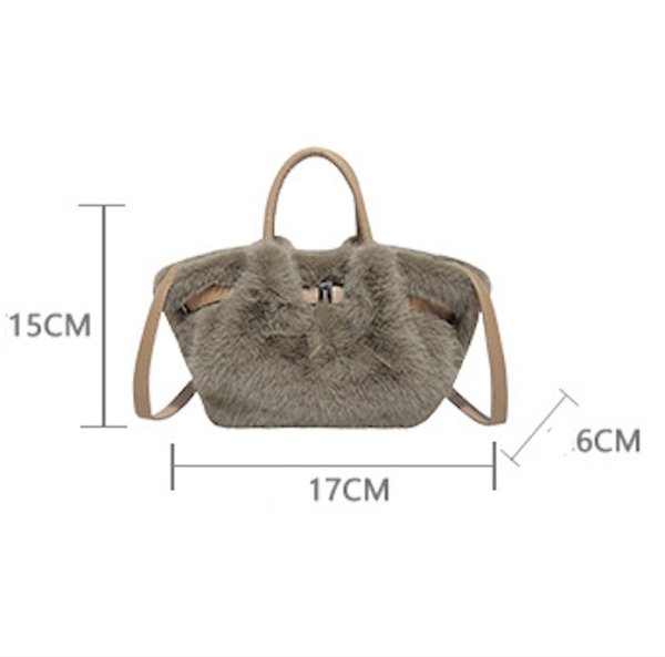 画像10: Dumpling-shaped fur tote shoulder crossbody bag　ダンプリングファートートショルダーバッグ (10)