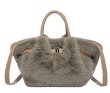 画像1: Dumpling-shaped fur tote shoulder crossbody bag　ダンプリングファートートショルダーバッグ (1)
