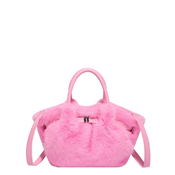 画像4: Dumpling-shaped fur tote shoulder crossbody bag　ダンプリングファートートショルダーバッグ (4)