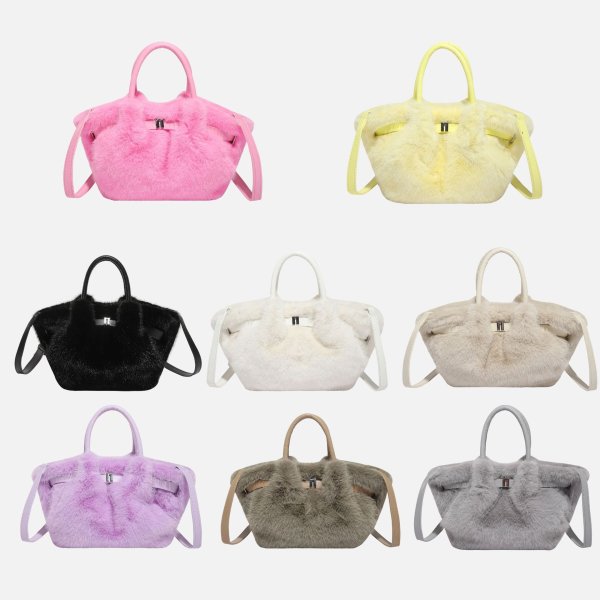 画像9: Dumpling-shaped fur tote shoulder crossbody bag　ダンプリングファートートショルダーバッグ (9)