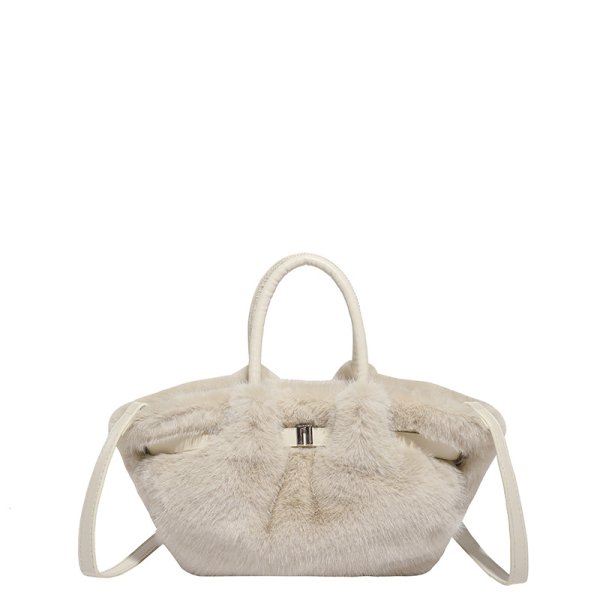 画像2: Dumpling-shaped fur tote shoulder crossbody bag　ダンプリングファートートショルダーバッグ (2)