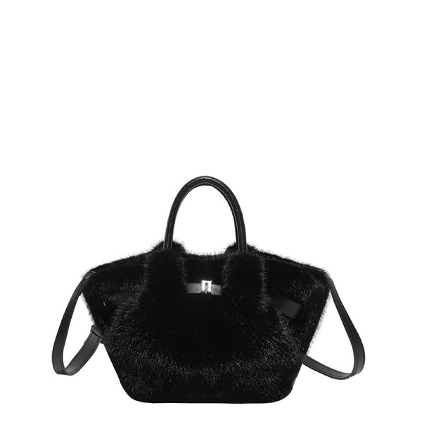 画像3: Dumpling-shaped fur tote shoulder crossbody bag　ダンプリングファートートショルダーバッグ (3)