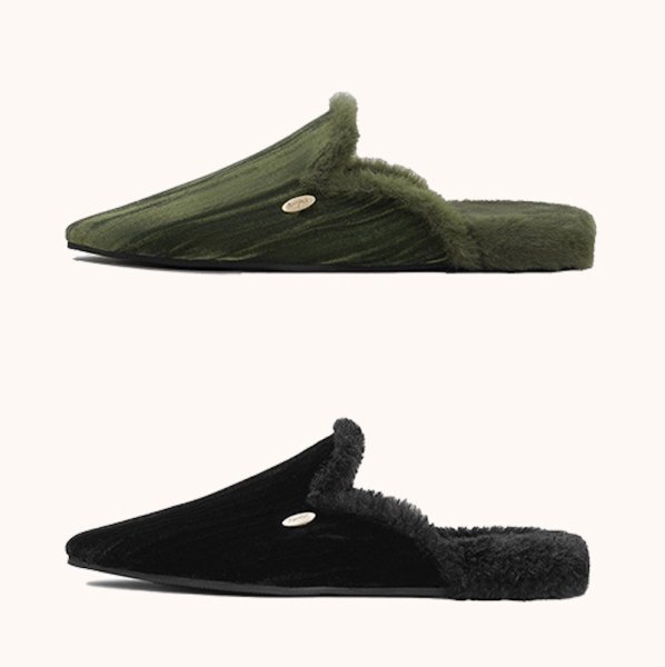 画像4: Barphil Latex Flat Fur Slippers/Sandals pumps shoes   　フラットファーミュールサンダルローファーパンプスシューズ (4)