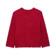 画像2: Round neck knit metal button jacket sweater 　 フレンチスタイルラウンドネックニットジャケットセーター (2)