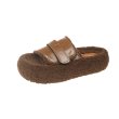 画像3: Fluffy thick-soled sandal slippers　男女兼用厚底フワフワプラットフォームレザーベルトモコモコファーサンダル　スリッパ (3)