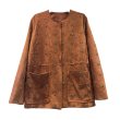 画像1: Women's Beaded embroidered leather jacket coat  　ビーズ刺繍レザージャケットコート (1)