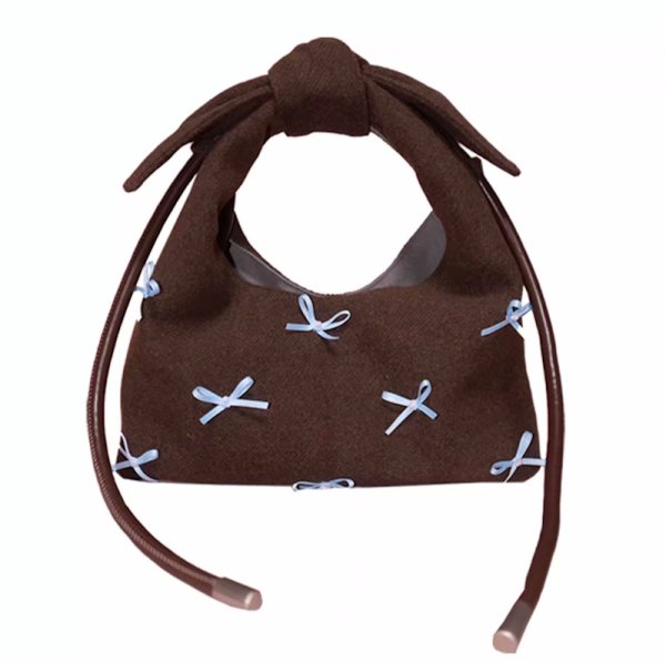 画像1: Wool ribbon tote shoulder crossbody bag　ウールリボン付きトートショルダークロスボディバッグ (1)