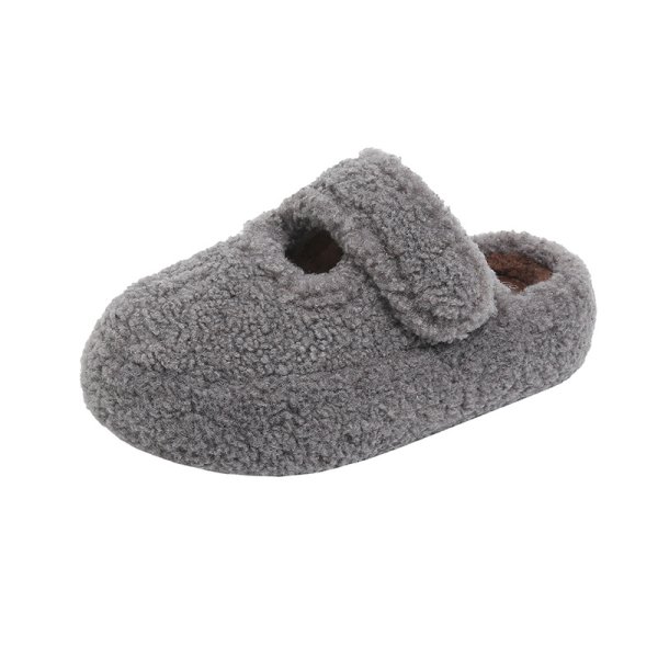 画像1: Belted platform fur sandals and slippers　厚底プラットフォームベルトモコモコファーサンダル　スリッパ (1)