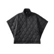 画像2: Women's Stand collar quilted half-zip poncho jacket　スタンドカラーキルティングハーフジップポンチョコートジャケット (2)