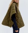 画像6: Women's Stand collar quilted half-zip poncho jacket　スタンドカラーキルティングハーフジップポンチョコートジャケット (6)