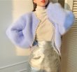 画像5: Pearl-trimmed mink-style fluffy cardigan jacket knit sweater 　パールトリミングミンク風フワフワカーディガンジャケットセーター (5)