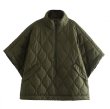 画像1: Women's Stand collar quilted half-zip poncho jacket　スタンドカラーキルティングハーフジップポンチョコートジャケット (1)