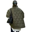 画像5: Women's Stand collar quilted half-zip poncho jacket　スタンドカラーキルティングハーフジップポンチョコートジャケット (5)