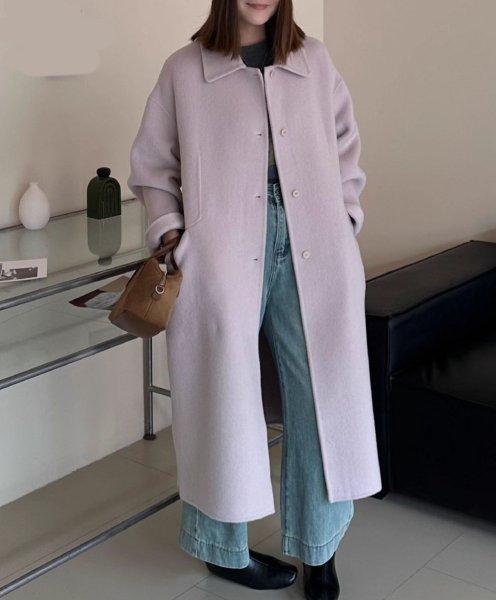 画像4: Women's Basic wool long coat jacket　ベーシックウールロングコートジャケット (4)