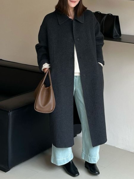 画像3: Women's Basic wool long coat jacket　ベーシックウールロングコートジャケット (3)