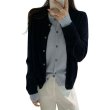 画像1: Preppy style double knit cardigan style knit knit sweater 　プレッピースタイルダブルニットカーディガンスタイルニット (1)