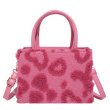 画像1: Fluffy fur heart square tote shoulder crossbody bag モコモコハートファートートショルダークロスボディバッグ (1)