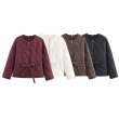 画像12: Women's Round neck waist shirred quilted jacket coat　ラウンドネックウエストシャーリングキルティングジャケットコートジャケット (12)