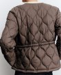 画像13: Women's Round neck waist shirred quilted jacket coat　ラウンドネックウエストシャーリングキルティングジャケットコートジャケット (13)