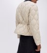 画像5: Women's Round neck waist shirred quilted jacket coat　ラウンドネックウエストシャーリングキルティングジャケットコートジャケット (5)