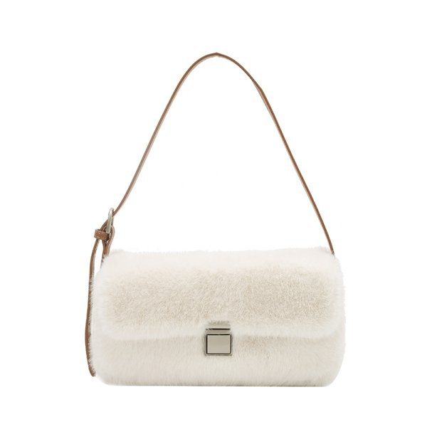 画像4: Fluffy faux fur tote shoulder underarm bag モコモコファーベーシックトートショルダーアンダーアームバッグ (4)