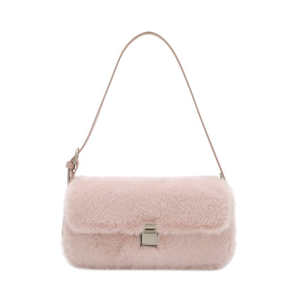 画像3: Fluffy faux fur tote shoulder underarm bag モコモコファーベーシックトートショルダーアンダーアームバッグ (3)