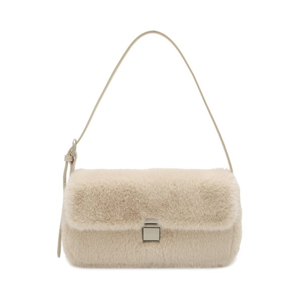 画像2: Fluffy faux fur tote shoulder underarm bag モコモコファーベーシックトートショルダーアンダーアームバッグ (2)