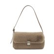 画像1: Fluffy faux fur tote shoulder underarm bag モコモコファーベーシックトートショルダーアンダーアームバッグ (1)